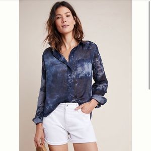 Anthropologie Cate Tie Dye Top